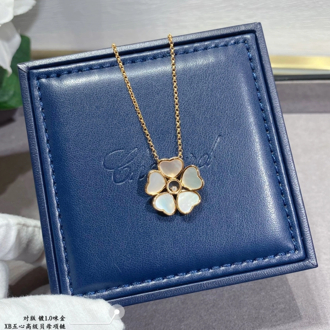 Chopard Happy Flowers Pendant Ethical Rose and Red and Mother-of-Pearl