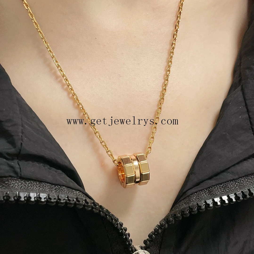 Chopard Ice Cube Pendant Rose Gold and White Gold