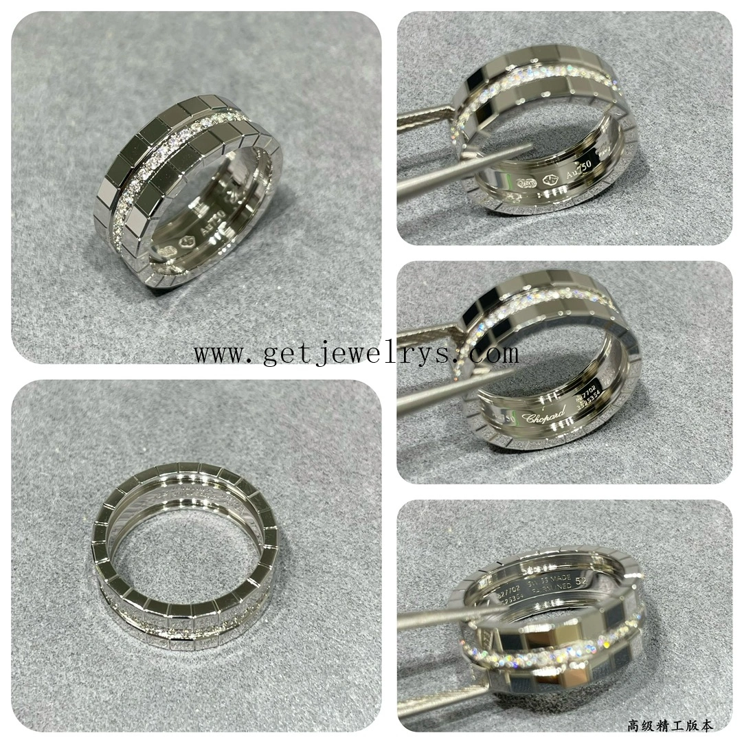 Chopard Ice Cube Pendant Rose Gold and White Gold