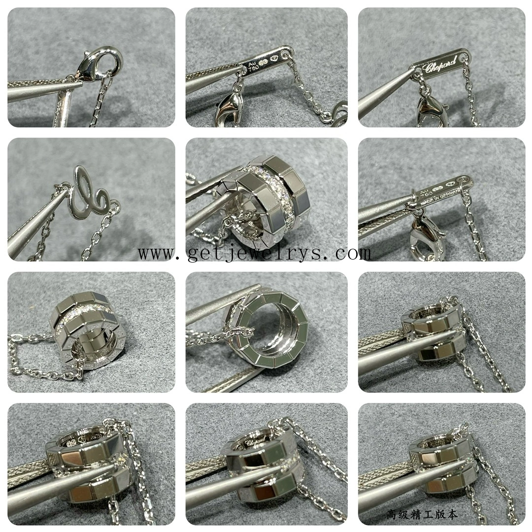 Chopard Ice Cube Pendant With Diamonds Rose Gold and White Gold