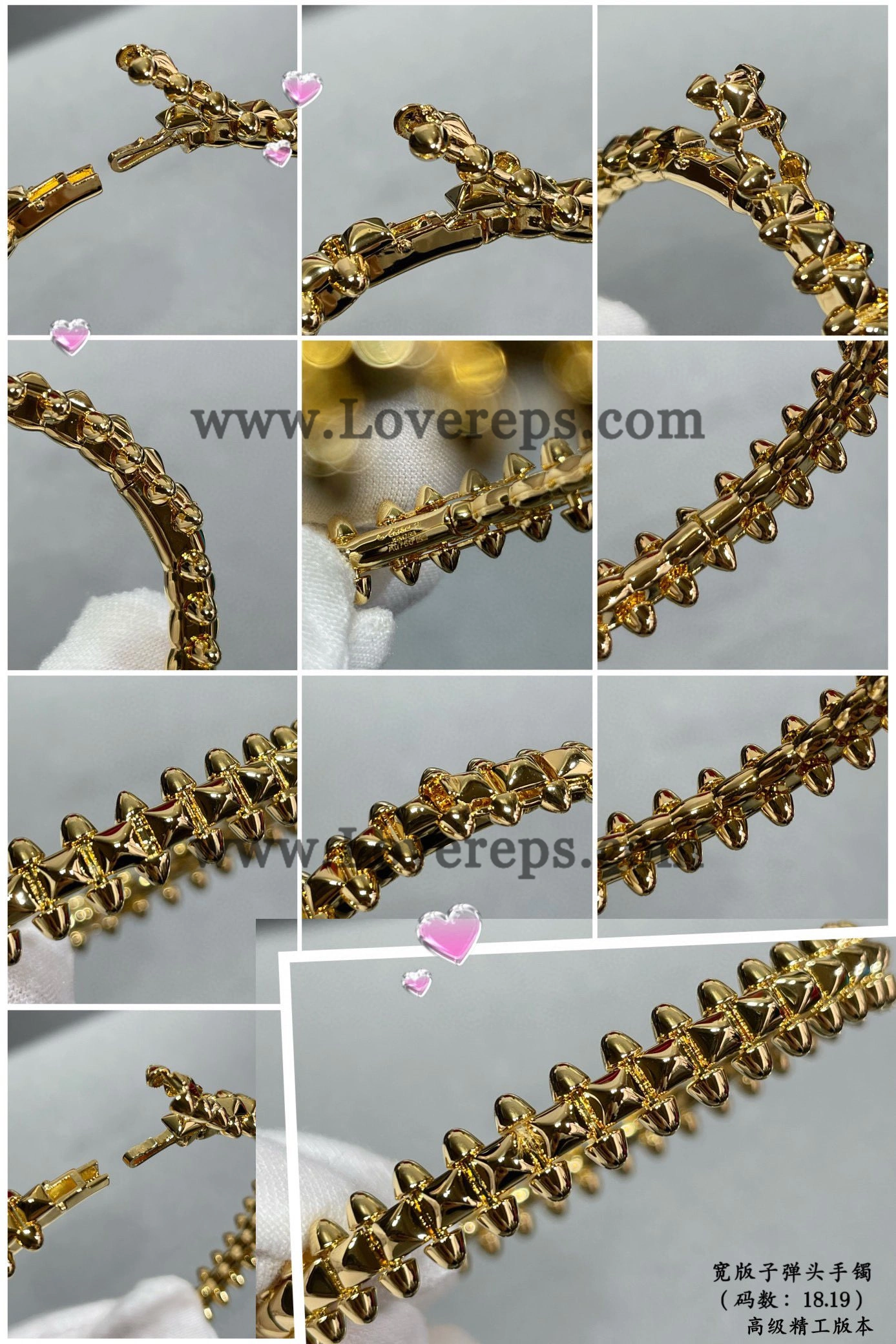 Clash de Cartier Bracelet Medium Model Yellow Gold Rose Gold White Gold(Size 18-19