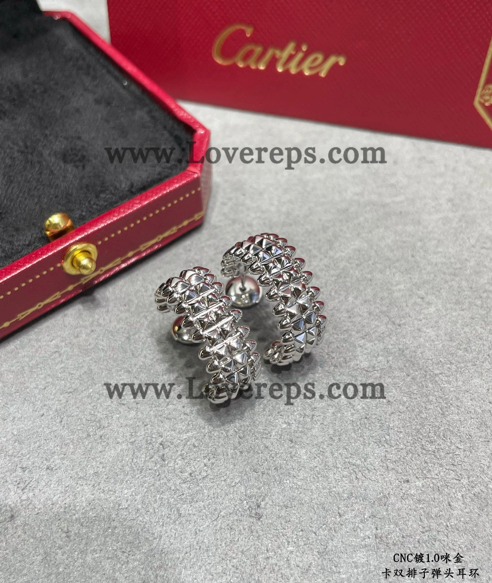 Clash de Cartier Earrings Double Row Yellow Gold Rose Gold White Gold