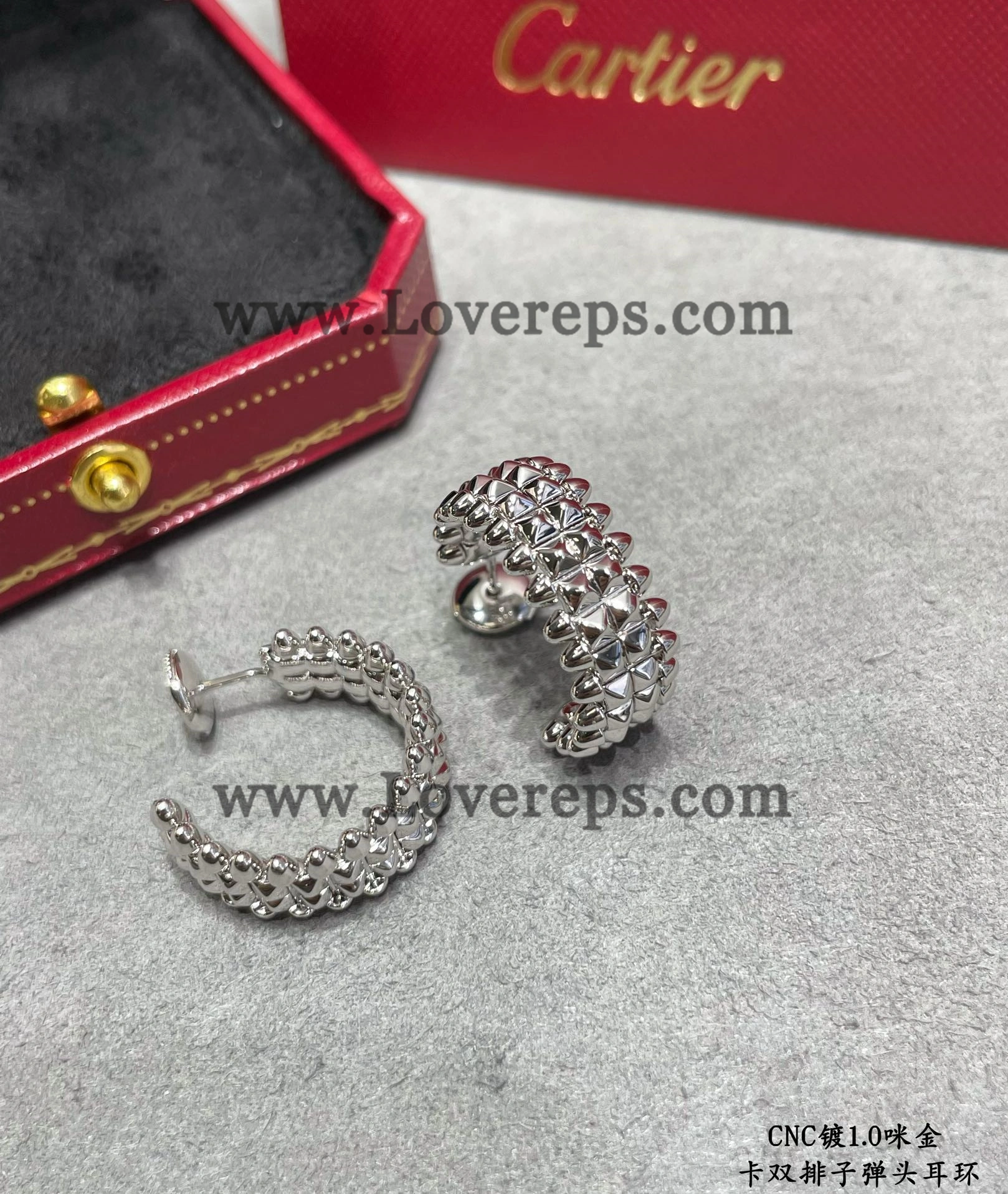 Clash de Cartier Earrings Double Row Yellow Gold Rose Gold White Gold