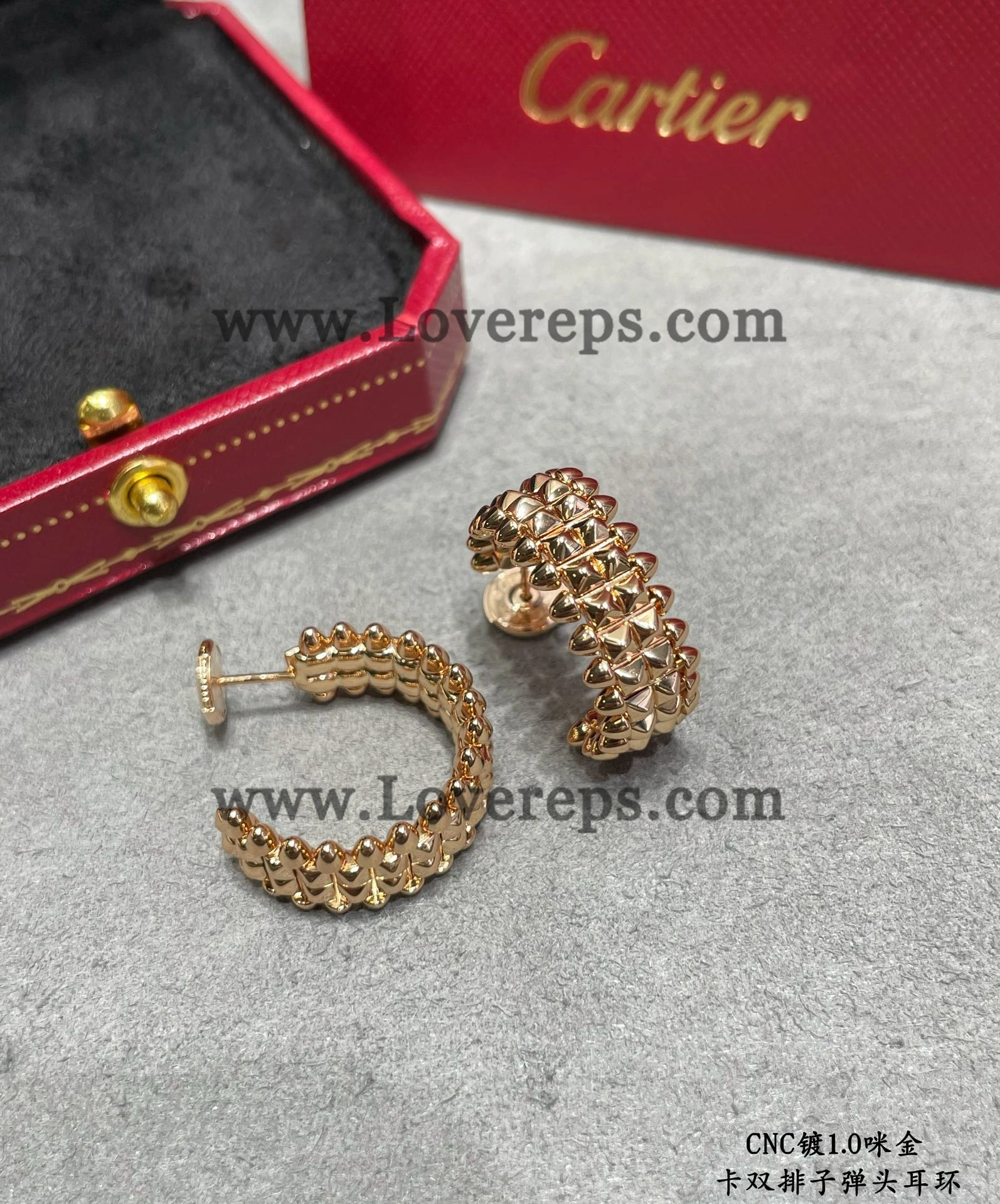 Clash de Cartier Earrings Double Row Yellow Gold Rose Gold White Gold