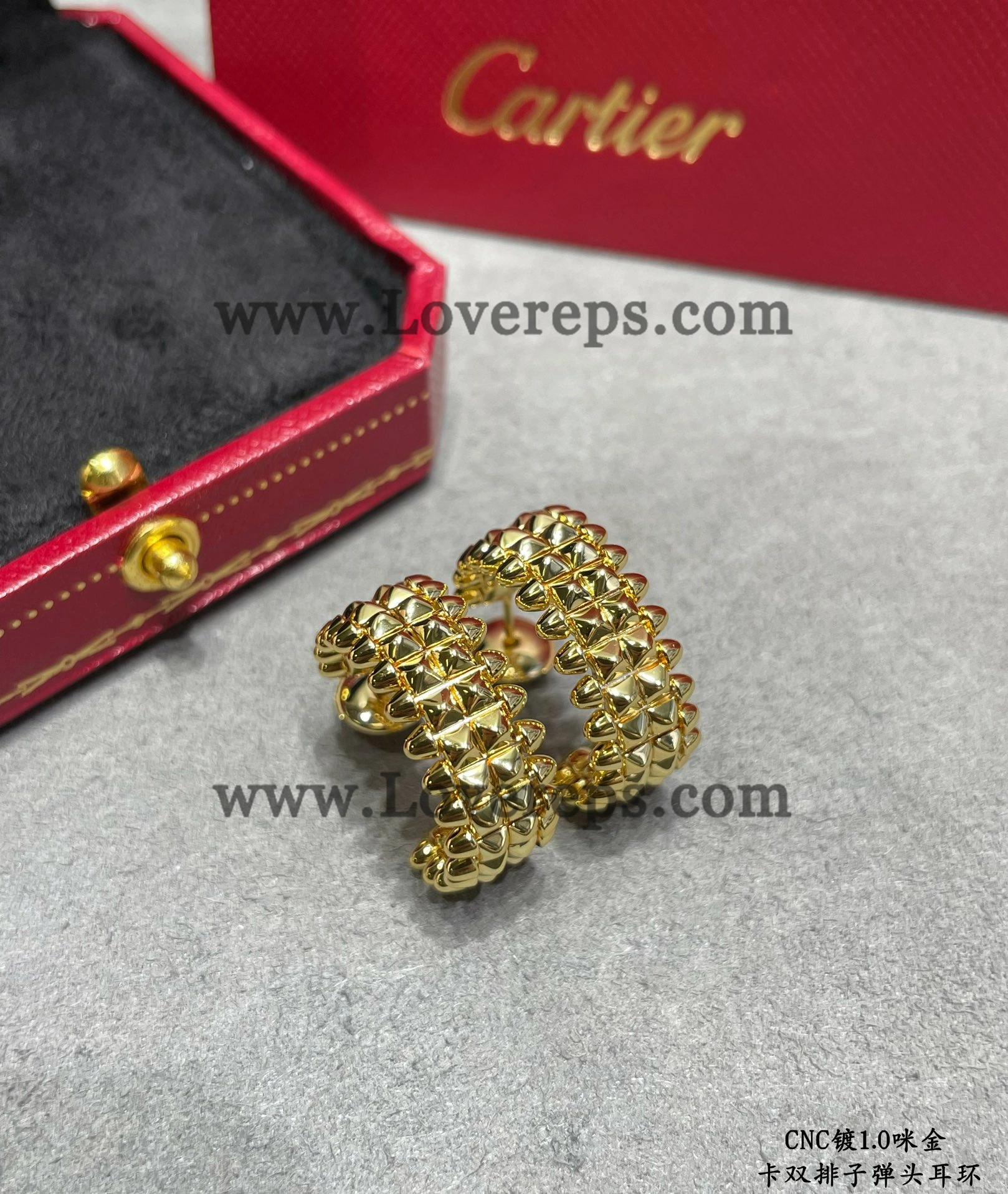 Clash de Cartier Earrings Double Row Yellow Gold Rose Gold White Gold