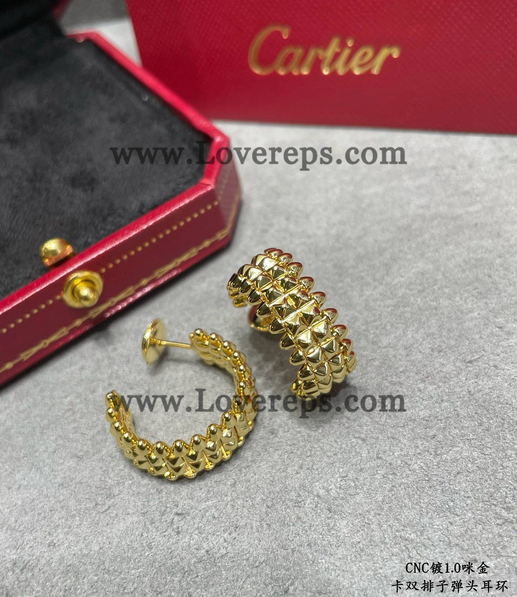 Clash de Cartier Earrings Double Row Yellow Gold Rose Gold White Gold