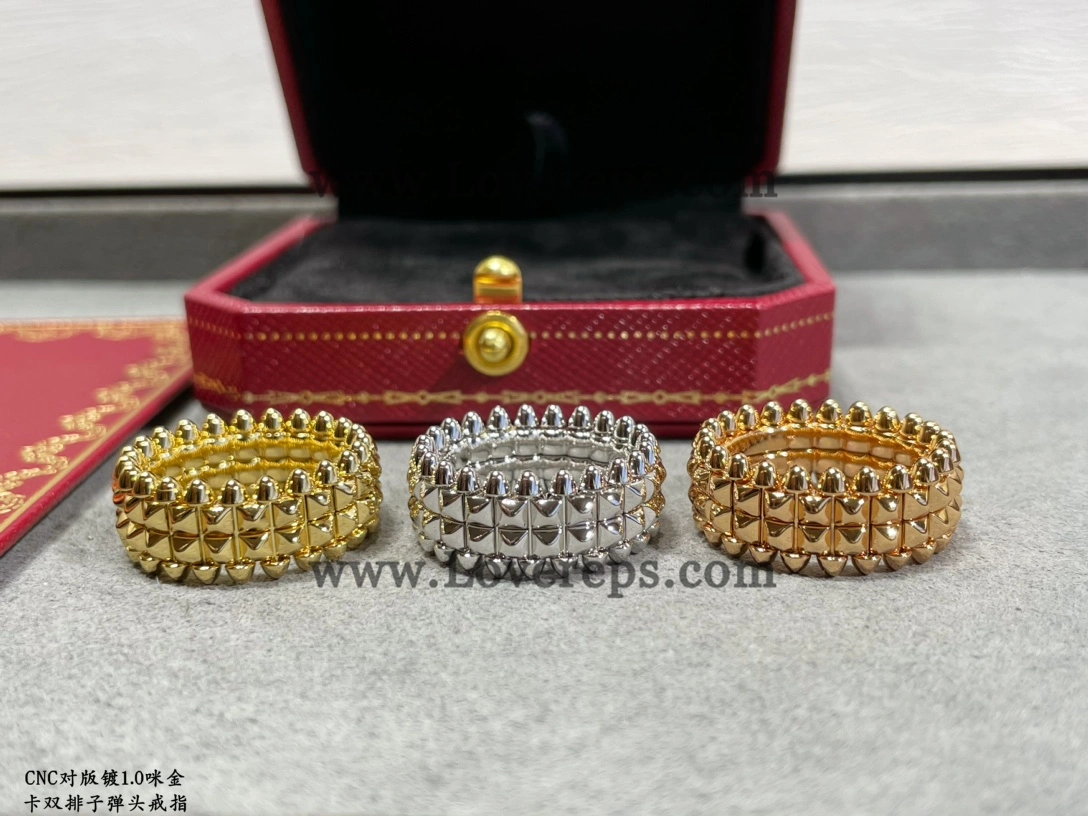 Clash de Cartier Ring Double Row Yellow Gold Rose Gold White Gold