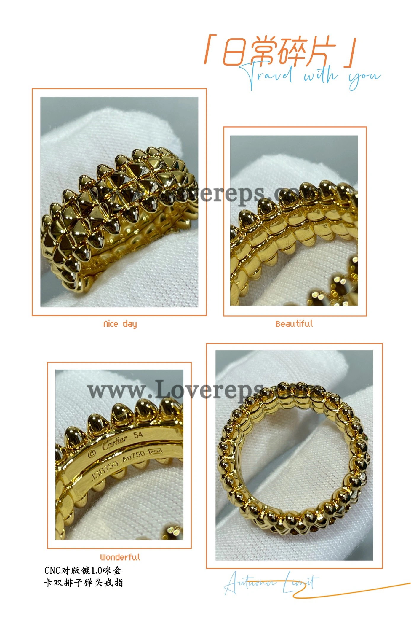 Clash de Cartier Ring Double Row Yellow Gold Rose Gold White Gold