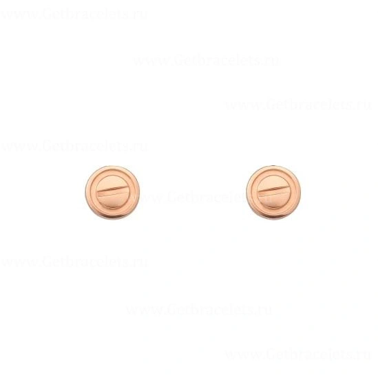 Copy Carteri Love Screw Motifs Earring Pink Gold B8301254