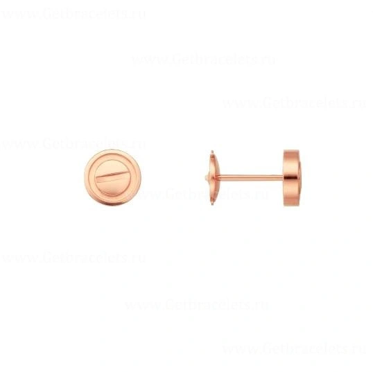 Copy Carteri Love Screw Motifs Earring Pink Gold B8301254