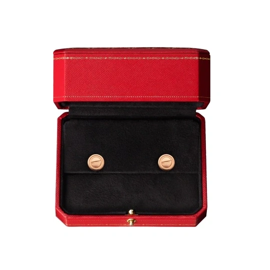 Copy Carteri Love Screw Motifs Earring Pink Gold B8301254