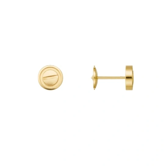 Copy Carteri Love Screw Motifs Earring Yellow Gold B8301255
