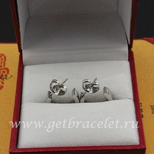 Copy Cartier Love Earrings White Gold B8028900
