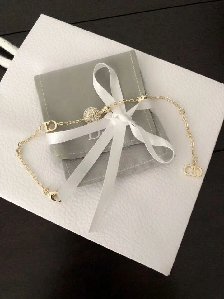 Dior La petite Tribale Womens Gold-plated CD Style Ball– Pearl Fashion Diamonds Bracelet Replica