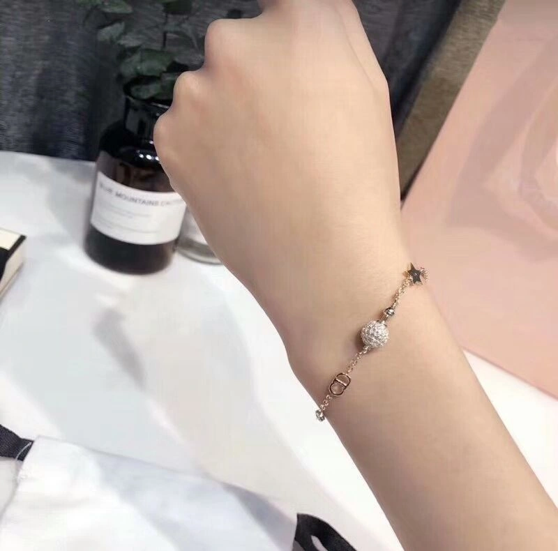 Dior La petite Tribale Womens Gold-plated CD Style Ball– Pearl Fashion Diamonds Bracelet Replica