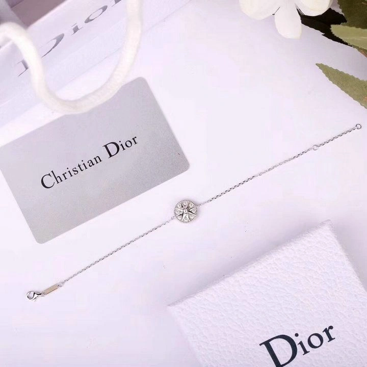 Dior Rose Des Vents 925 Sterling Silver Eight Pointed Star Pendant Ladies Diamonds Bracelet JRDV95031_0000