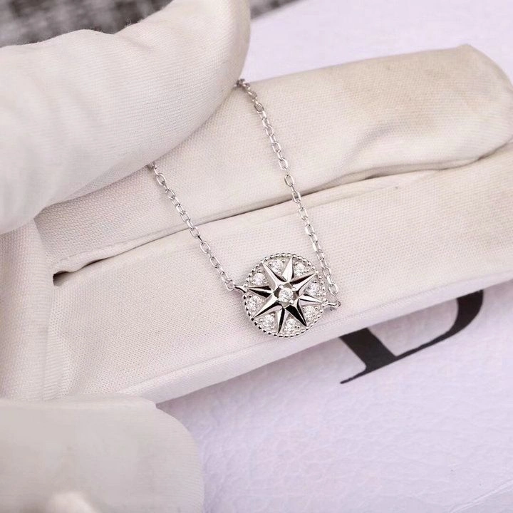Dior Rose Des Vents 925 Sterling Silver Eight Pointed Star Pendant Ladies Diamonds Bracelet JRDV95031_0000