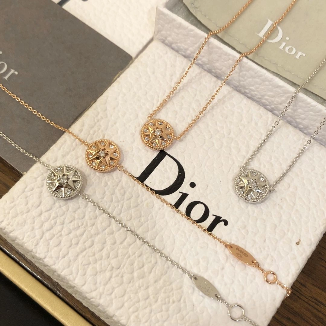 Dior Yellow Gold Plated Jewellery For Ladies, Rose Des Vents Jewellery Set Price Malaysia, Most Fashion DiorNecklace Bracelet