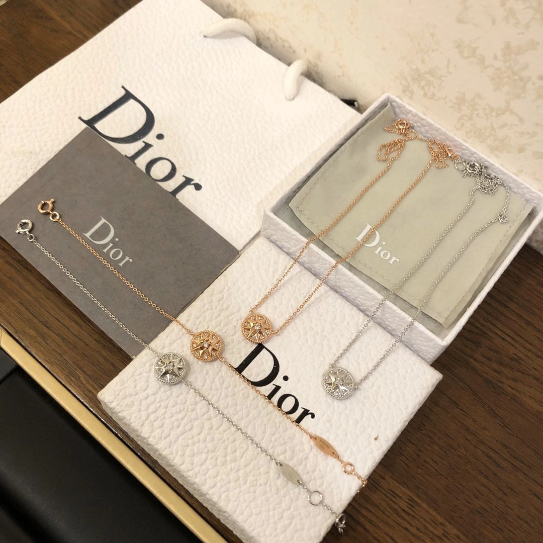 Dior Yellow Gold Plated Jewellery For Ladies, Rose Des Vents Jewellery Set Price Malaysia, Most Fashion DiorNecklace Bracelet