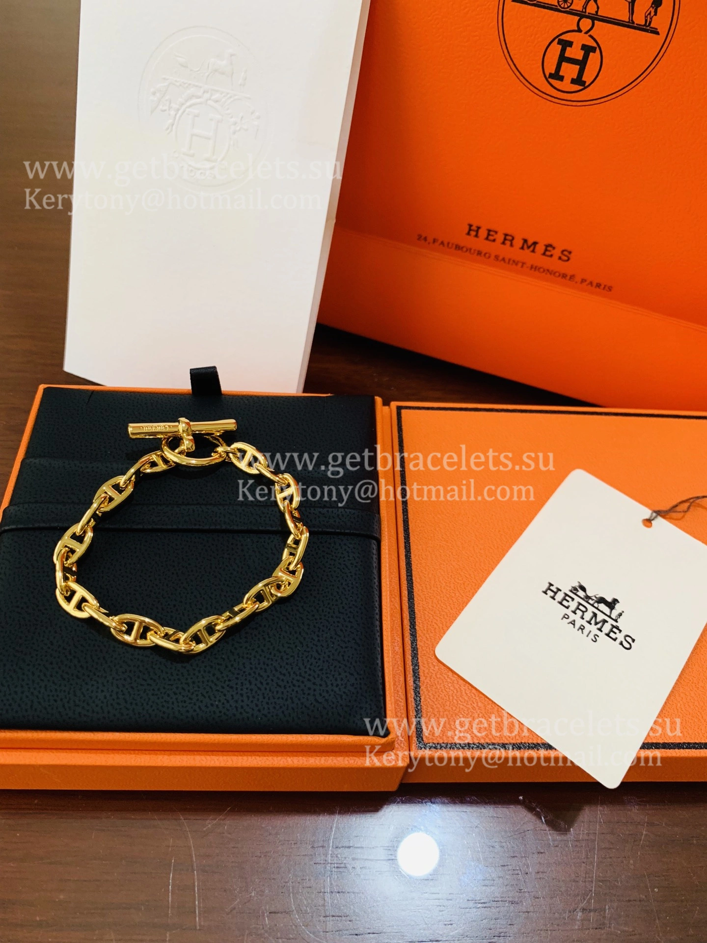 Economy Fake Hermes Chaine D’Ancre Necklace Medium White Gold Pink Gold Yellow Gold