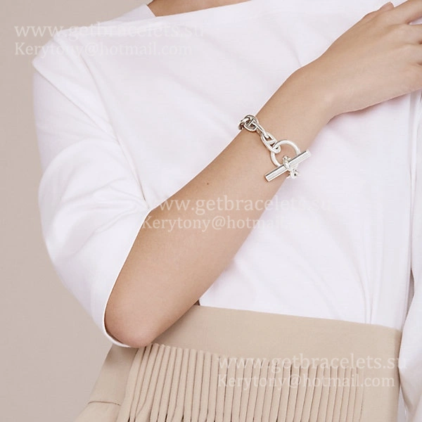 Economy Fake Hermes Chaine D’Ancre Necklace Medium White Gold Pink Gold Yellow Gold