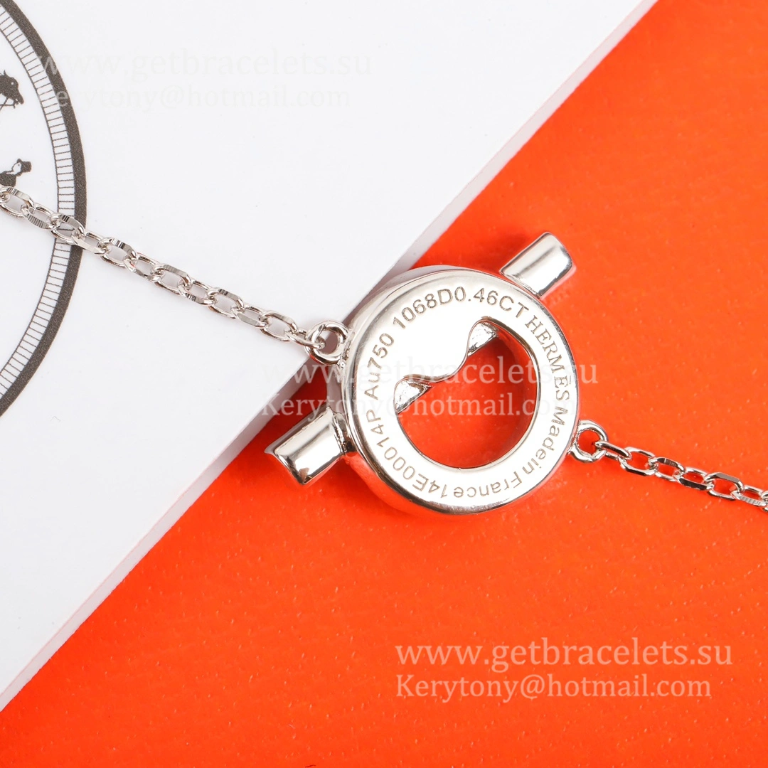 Elegant Good Reviews Hermes Finesse Necklace with Blue Spinel Gemstones White Gold