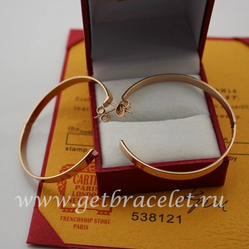 Fake Cartier Love Earrings Pink Gold