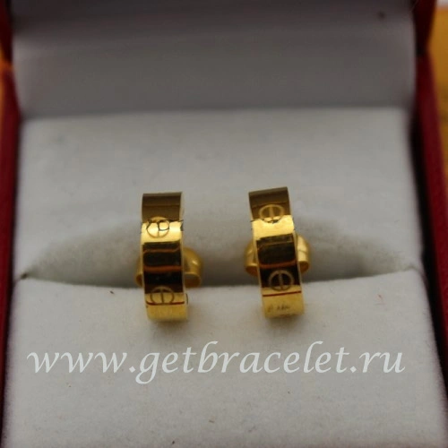Fake Cartier Love Earrings Yellow Gold B8028800