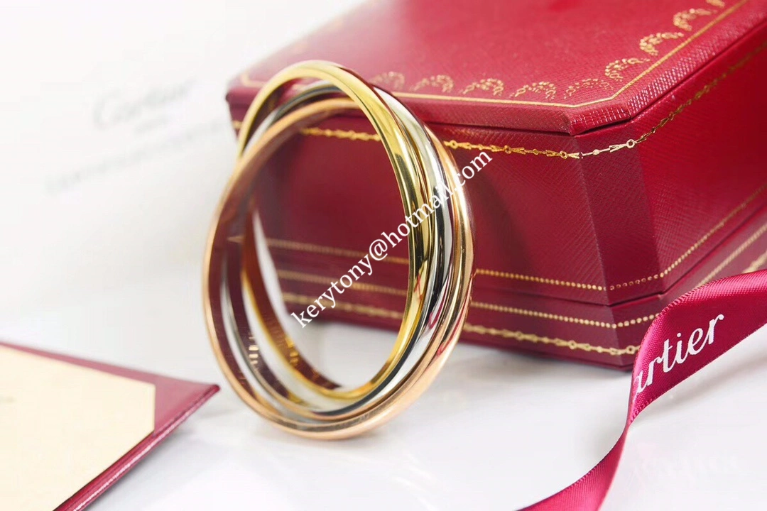 Fake Cartier Trinity Bracelet White Gold Yellow God Rose Gold B6013302 In UK Replica