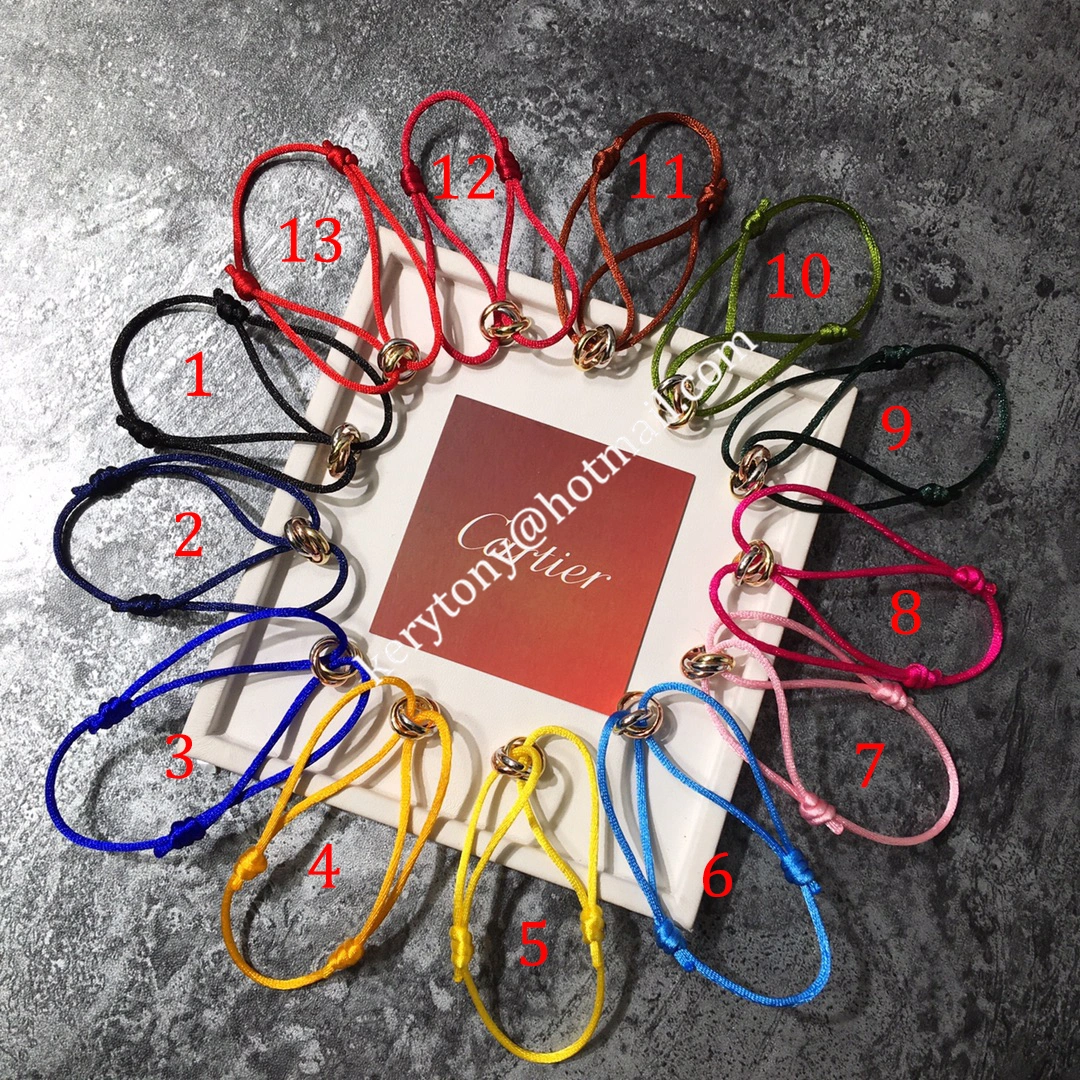 Fake Cartier Trinity Rope Bracelet White Gold Yellow God Rose Gold Celebrity Same Christmas