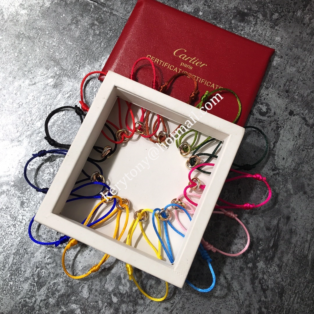 Fake Cartier Trinity Rope Bracelet White Gold Yellow God Rose Gold Celebrity Same Christmas