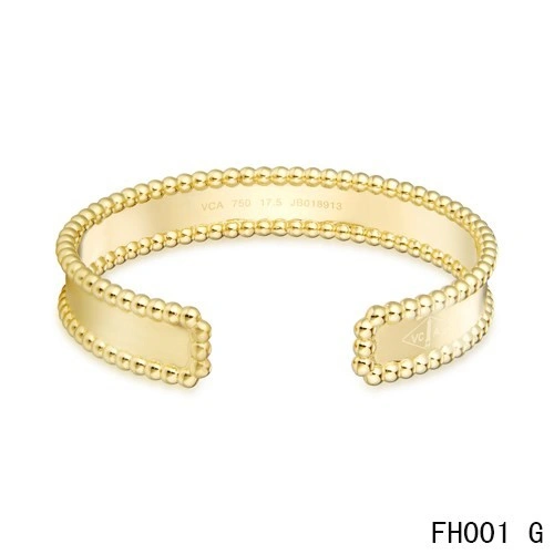 Fake Imitation Van Cleef And Arpels Open Bracelet In Yellow Gold