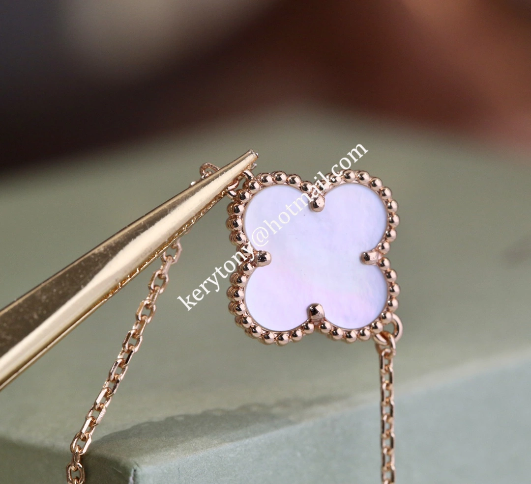 Fashion Trends Van Cleef Arpels Vintage Alhambra Bracelet Rose Gold With Pink Mother-of-Pearl for Sale
