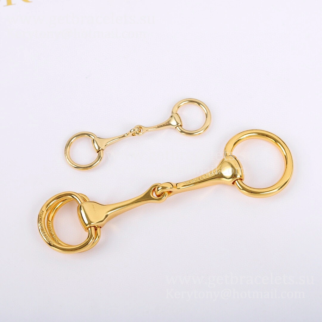 Fine Jewelry Hermes Small Mors Scarf Ring Buckle in Rose Gold