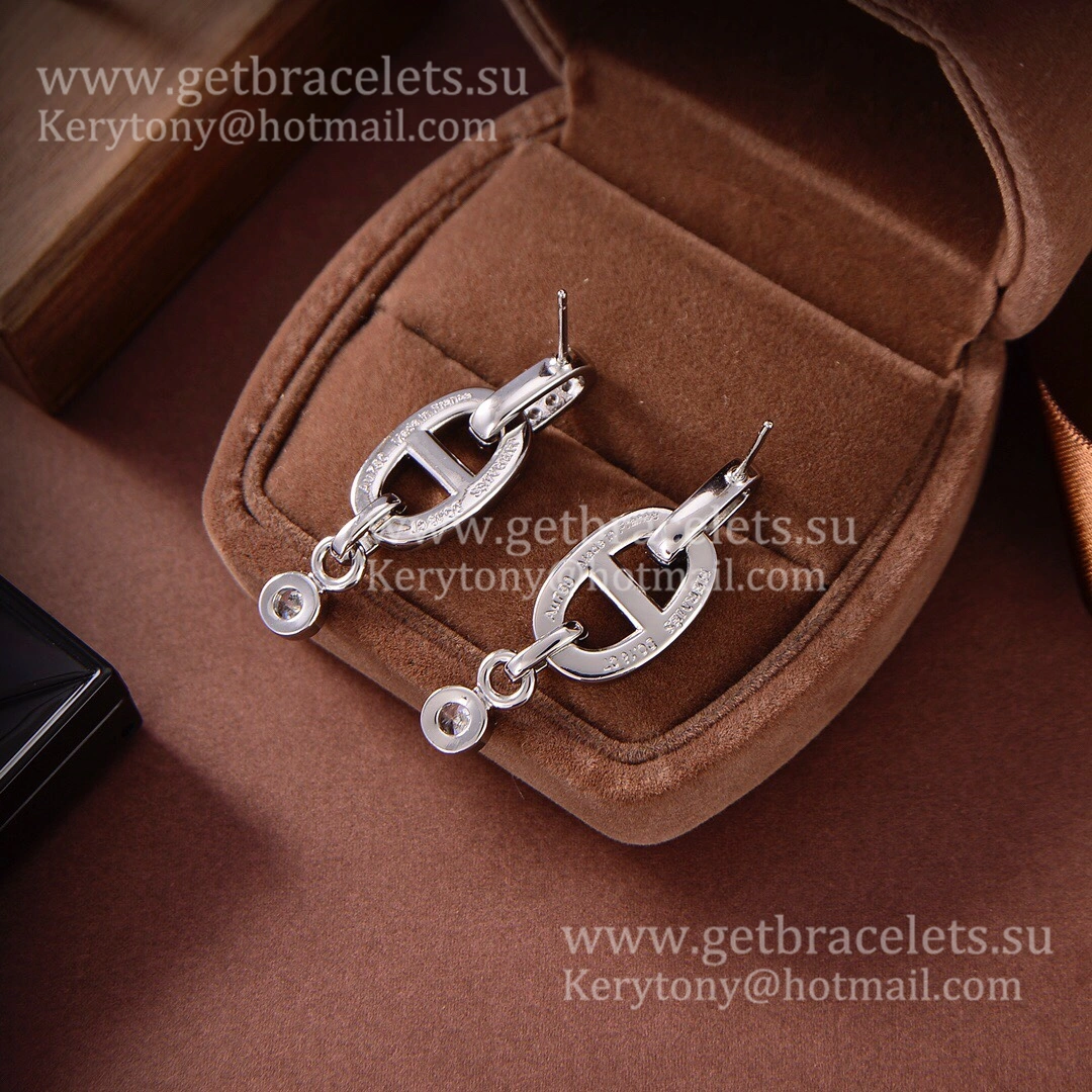 Good Reviews Hermes Chaine D’Ancre Enchainee Earrings With Diamonds Silver Yellow Gold Rose Gold