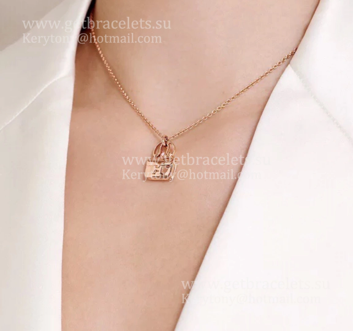 Good Reviews Hermes Constance Amulette Necklace With 1 Diamond Silver Yellow Gold Rose Gold