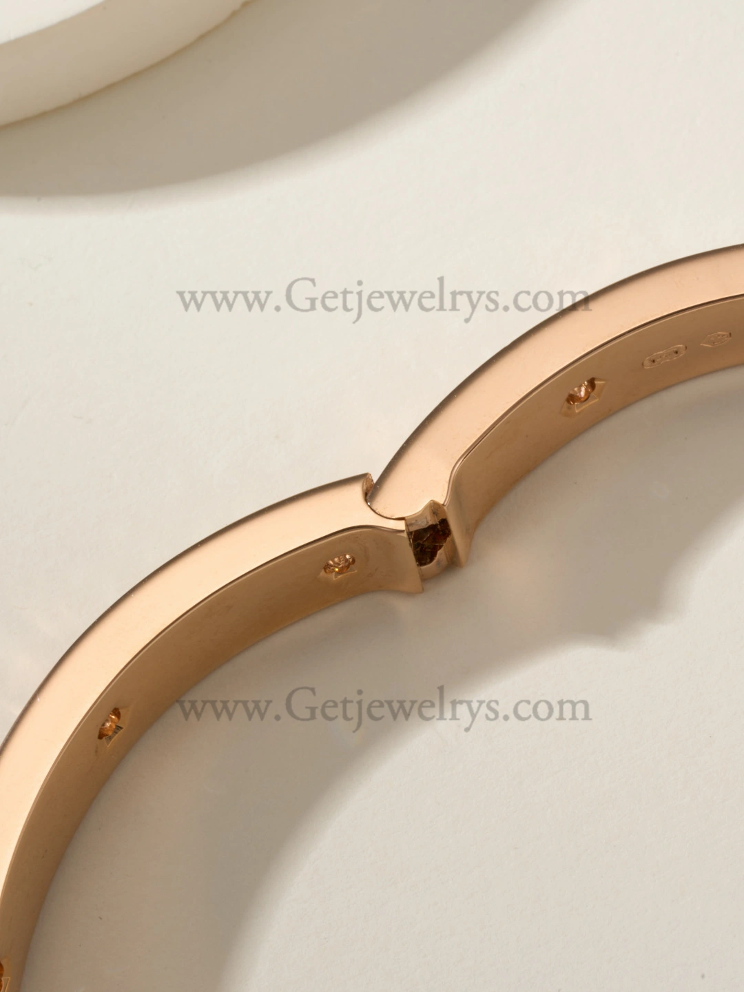 Hand-Set) Cartier Diamond-Paved Love Bracelet with 10 Big Diamonds White Gold Rose Gold