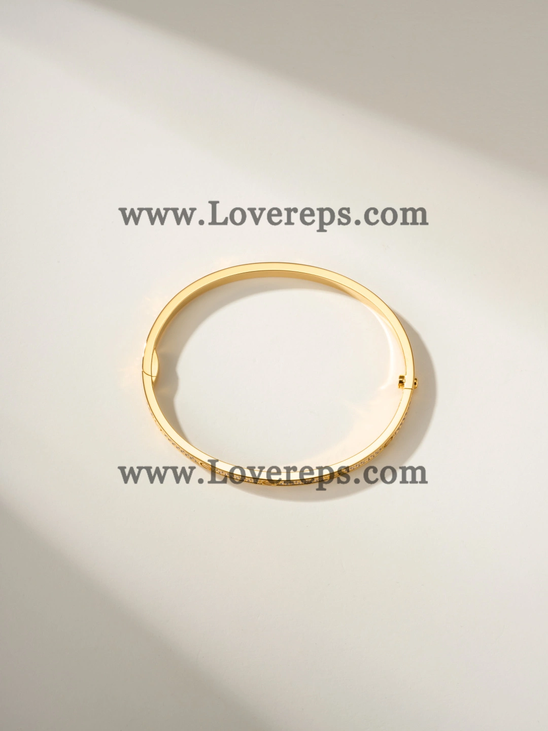 Hand-Set) Cartier Love Bracelet Small Model With Pave Diamonds White Gold Yellow Gold Rose Gold