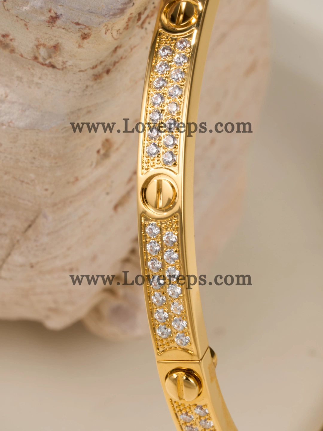Hand-Set) Cartier Love Bracelet Small Model With Pave Diamonds White Gold Yellow Gold Rose Gold