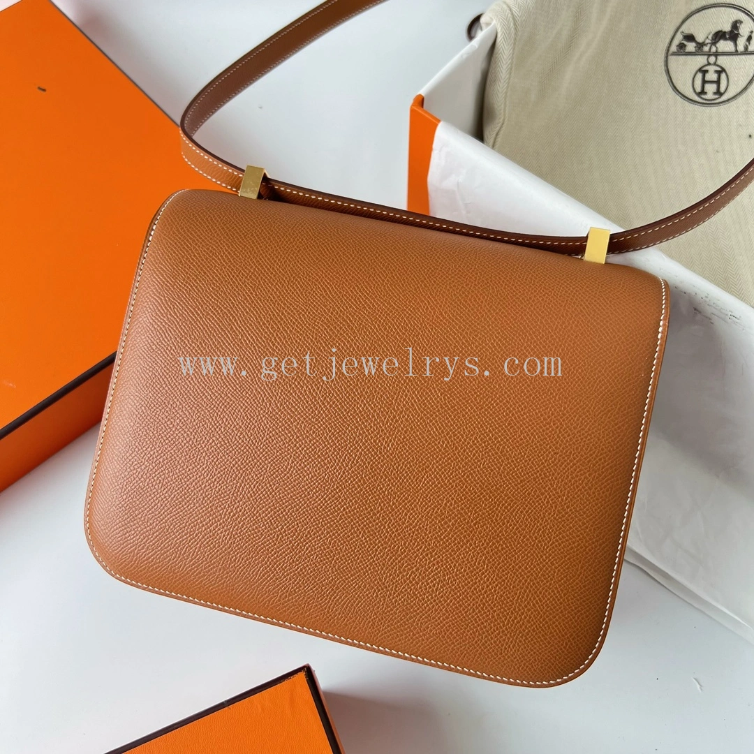 Handmade Hermes Constance 24cm In Epsom Calfskin Clemence With Gold