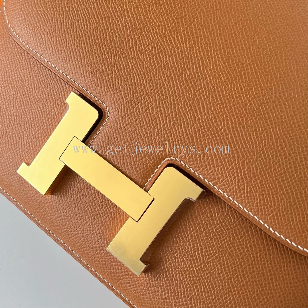 Handmade Hermes Constance 24cm In Epsom Calfskin Clemence With Gold