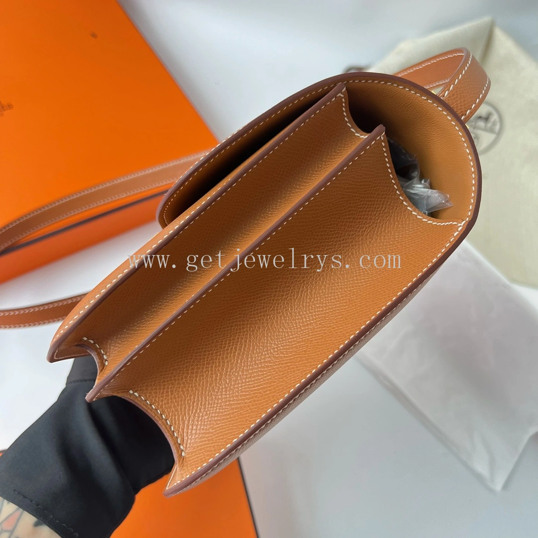Handmade Hermes Constance 24cm In Epsom Calfskin Clemence With Gold