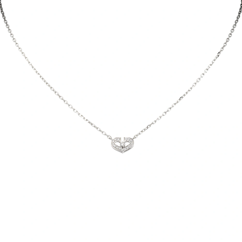 Heart Of Cartier Pendant, Small Model White Gold, Diamonds B3040300