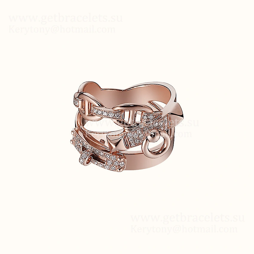 Hermes Alchimie Ring in Rose Gold With Diamonds White Gold Pink Gold Yellow Gold Jewelry Online Shop