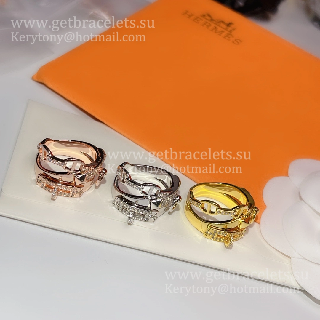 Hermes Alchimie Ring in Rose Gold With Diamonds White Gold Pink Gold Yellow Gold Jewelry Online Shop