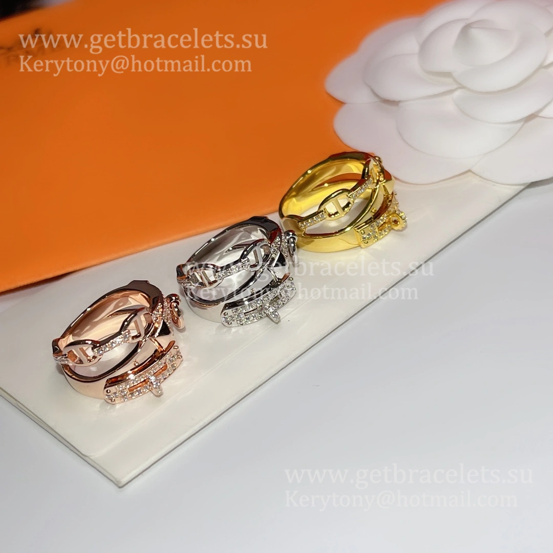 Hermes Alchimie Ring in Rose Gold With Diamonds White Gold Pink Gold Yellow Gold Jewelry Online Shop