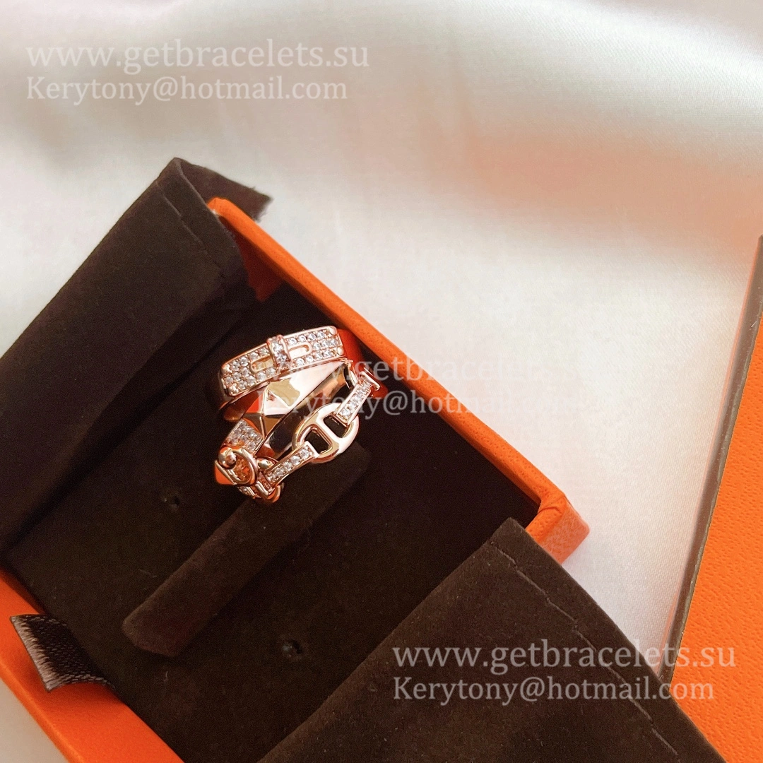 Hermes Alchimie Ring in Rose Gold With Diamonds White Gold Pink Gold Yellow Gold Jewelry Online Shop