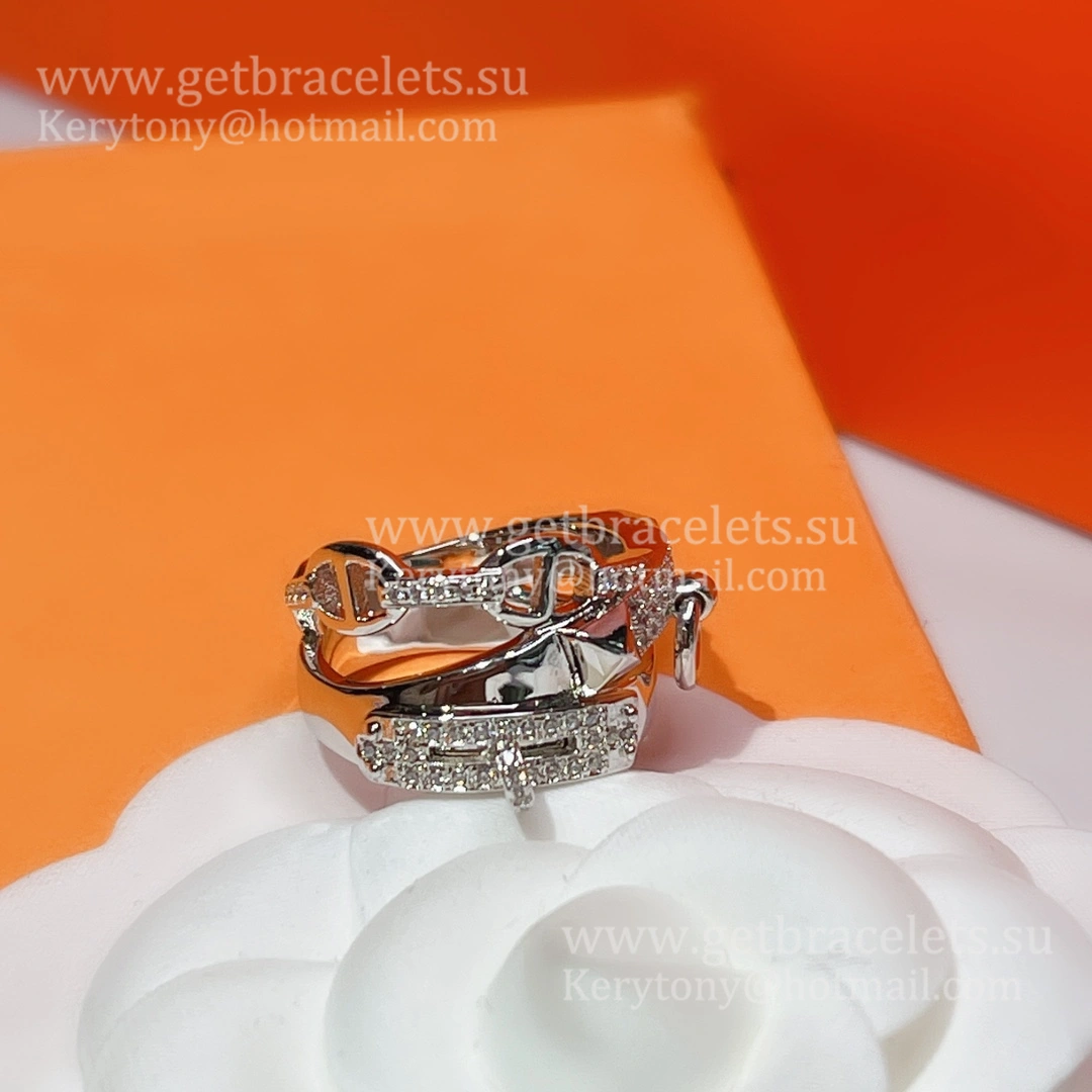 Hermes Alchimie Ring in Rose Gold With Diamonds White Gold Pink Gold Yellow Gold Jewelry Online Shop
