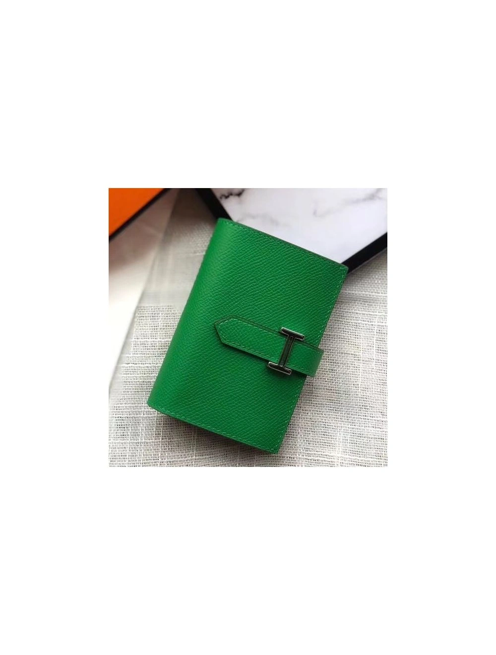 Hermes Bearn Mini Wallet In Bamboo Epsom Leather