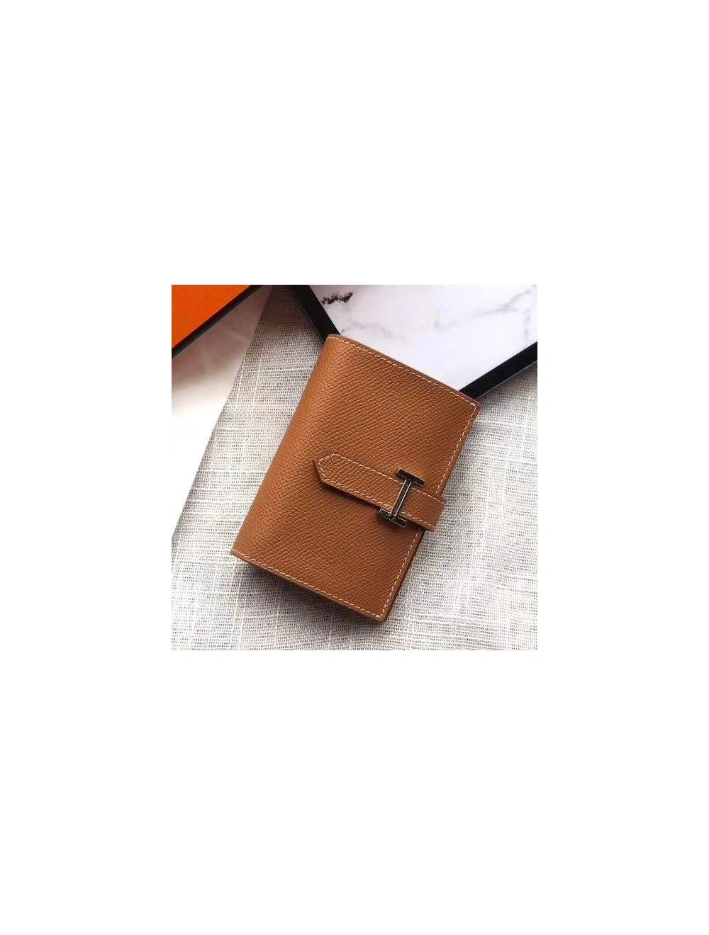 Hermes Bearn Mini Wallet In Gold Epsom Leather
